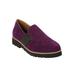 Wide Width Women's The Taren Slip On Flat by Comfortview in Dark Berry (Size 8 W)