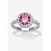 Women's Sterling Silver Simulated Birthstone and Cubic Zirconia Ring by PalmBeach Jewelry in October (Size 8)