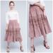 Anthropologie Skirts | Anthropologie Floreat Aldane Suede Midi Skirt | Color: Pink/Purple | Size: 6