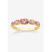 Women's Yellow Gold-Plated Simulated Birthstone Ring by PalmBeach Jewelry in June (Size 5)