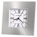 Howard Miller Kendal Table Clock 645-749 – Square Aluminium, Silver Finish, Modern Home Decor, Quartz Movement