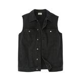 Men's Big & Tall Liberty Blues™ Denim Vest by Liberty Blues in Black Denim (Size 4XL)