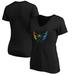 Women's Fanatics Branded Black Washington Capitals Team Pride Logo V-Neck T-Shirt