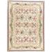 Green/Red 121 x 98 x 0.25 in Area Rug - Bokara Rug Co, Inc. Hand-Knotted High-Quality Ivory & Ivory Area Rug Wool | 121 H x 98 W x 0.25 D in | Wayfair