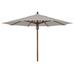 Darby Home Co Sanders Rustic 11' Market Umbrella Metal in Brown | Wayfair DBHM7781 42916905