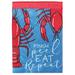 Dicksons Inc Pinch Peel Eat Repeat 2-Sided Polyester Garden Flag in Blue/Red/White | 18 H x 13 W in | Wayfair M011101