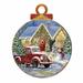 Designocracy Christmas Light Lane Holiday Shaped Ornament Wood in Blue/Brown/Red | 1 H x 5 W x 5 D in | Wayfair 8021039-1926