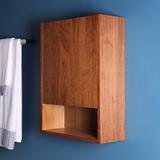 LACAVA Kubista Surface Mount Framed 1 Door Medicine Cabinet w/ 2 Adjustable Shelves Wood in Brown | 24 H x 18 W x 7 D in | Wayfair KUB-ST-18R-07