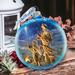 G Debrekht Holiday Splendor Bo Shepherds Keeping Watch Ball Ornament Glass in Blue/Yellow | 5 H x 5 W x 5 D in | Wayfair 73896-1838