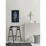 Fish In Black by Marmont Hill - Picture Frame Print w/ Deckled Edge Paper in Black/Gray | 18 H x 12 W x 1.5 D in | Wayfair MH-INFISH-7009-WFPFL-18