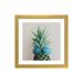 East Urban Home 'Pineapple in Paradise' by Chelsea Victoria - Painting Print Paper in Green | 16 H x 16 W x 1 D in | Wayfair