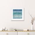 East Urban Home 'Strata in Aqua' by Matt Shields - Painting Print Paper in Gray/Green | 24 H x 24 W x 1 D in | Wayfair