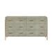 Interlude Morand 6 Drawer Double Dresser Wood in Brown/Gray/Yellow | 35 H x 64 W x 18 D in | Wayfair 188143