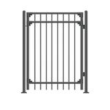 XCEL 5 ft. H x 4 ft. W Flat Open Pickets Metal Gate Metal in Black | 60 H x 48 W x 1 D in | Wayfair Gate-Cortina-4X5