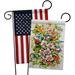 Breeze Decor Orchid Splendor w/ Birds 2-Sided Polyester 19 x 13 in. Garden Flag in Gray/Green | 18.5 H x 13 W in | Wayfair