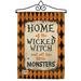 Breeze Decor Wicked Home 2-Sided Polyester 13 x 19 in. Flag Set in Black/Orange | 18.5 H x 13 W x 1 D in | Wayfair