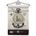 Breeze Decor Initial Impressions Decorative 2-Sided Polyester 19 x 13 in. Flag Set in Gray/Black | 18.5 H x 13 W x 1 D in | Wayfair