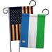 Breeze Decor Sierra Leone Impressions Decorative 2-Sided Polyester 19 x 13 in. 2 Piece Garden Flag Set in Black/Blue/Gray | 18.5 H x 13 W in | Wayfair