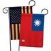 Breeze Decor Taiwan Impressions Decorative 2-Sided Polyester 19 x 13 in. 2 Piece Garden Flag Set in Red | 18.5 H x 13 W in | Wayfair