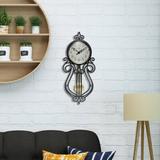 Infinity Instruments Classic Irregular Plastic Wall Clock 20 Inches - Aged Glass/Plastic in Black | 20 H x 9 W x 2.5 D in | Wayfair 20068AG-4420