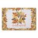 Orange 1 x 18 W in Kitchen Mat - The Holiday Aisle® Shawnigan Love Fall Most of All Leaves Kitchen Mat Synthetics | 1 H x 18 W in | Wayfair