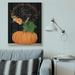The Holiday Aisle® 'Give Thanks Pumpkin Fall Autumn Seasonal Design' by Stephanie Workman Marrott - Graphic Art Print Canvas in White | Wayfair