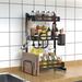 eModern Decor Stainless Steel Spice Rack in Gray | 24 H x 9.25 W x 14.8 D in | Wayfair FS3T-SPICES-BLK