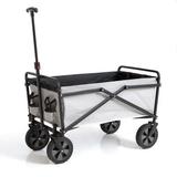 Seina 150lb Capacity Collapsible Steel Outdoor Utility Garden Cart Metal in Gray | 21.3 H x 19.7 W x 32.7 D in | Wayfair SUW-307-GRAY-YETI