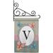 Breeze Decor Butterflies Initial 2-Sided Polyester 19 x 13 in. Flag Set in Gray | 18.5 H x 13 W x 1 D in | Wayfair