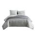 Everly Quinn Estefania 3 Piece Coverlet Set Microfiber/Jersey Knit/T-Shirt Cotton in Gray | Queen Comforter + 2 Additional Pieces | Wayfair