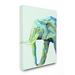 World Menagerie 'Elephant Abstract Shapes Blue Animal Design' by Ziwei Li - Graphic Art Print Canvas/Metal in Green | 30 H x 40 W x 1.5 D in | Wayfair