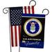Breeze Decor Marines Proudly Family - Impressions Decorative American Applique 2-Sided 19 x 13 in. Garden Flag in Blue/Black | Wayfair