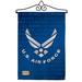 Breeze Decor US Air Force Impressions Decorative 2-Sided Polyester 19 x 13 in. Flag Set in Blue | 18.5 H x 13 W x 1 D in | Wayfair