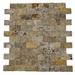 Tile & Mosaic Depot 1" x 2" Travertine Brick Joint Mosaic Wall & Floor Tile Natural Stone/Travertine in Black/Brown/Gray | Wayfair ST1X2SF0352