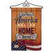 Breeze Decor America My Home 2-Sided Polyester 18.5 x 13 in. Flag set in Black/Orange | 18.5 H x 13 W in | Wayfair