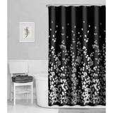 Winston Porter Thad Floral Fabric Single Shower Curtain Polyester in Black/Brown | 72 H x 70 W in | Wayfair FAA3964128BB4300A8BA276EA4A2BB4A