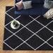 Gray 94.49 x 1.77 in Area Rug - Mercury Row® Babich Geometric Machine Made Shag Area Rug in Dark | 94.49 W x 1.77 D in | Wayfair