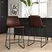 Ivy Bronx Liekele Commercial Grade LeatherSoft Bar & Counter Stools Upholstered/Leather in Brown | 35.5 H x 18 W x 22 D in | Wayfair