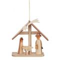 The Holiday Aisle® Nativity w/ Holy Family Hanging Figurine Ornament Wood in Brown | 3.5 H x 3.5 W x 1.5 D in | Wayfair