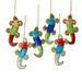 The Holiday Aisle® Colorful Sequin Lizards Christmas Holiday Shaped Ornament Fabric in Blue/Green/Red | 4.7 H x 2.4 W x 0.4 D in | Wayfair 230594