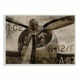 Steelside™ Airplane Rotor Vintage Wood Texture by Dylan Matthews - Graphic Art Print Wood in Brown | 13 H x 19 W x 0.5 D in | Wayfair