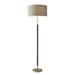 Gracie Oaks Ozgu 66" Floor Lamp Metal/Manufactured Wood in Brown/White | 65.5 H x 19 W x 10 D in | Wayfair 476C3D576305405AAE7C8826984820C5