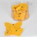 The Holiday Aisle® 24 Piece Butterflies Holiday Shaped Ornament Fabric in Yellow | 0.18 H x 3.5 W x 4 D in | Wayfair