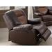 Red Barrel Studio® Tiyrene 40" Wide Manual Lift Assist Standard Recliner Faux Leather/Water Resistant in Black/Brown | Wayfair