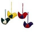 The Holiday Aisle® 4 Piece Colorful Wool Felt Holiday Shaped Ornament Set Fabric in Blue/Green/Red | 3.09 H x 3.1 W x 3.9 D in | Wayfair 256933