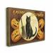 The Holiday Aisle® 'A Merry Halloween Pumpkins & Black Cat Seasonal Holiday Design' by Daphne Polselli - Painting Print Canvas in White | Wayfair