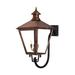Red Barrel Studio® Dyersville 36.25" Plug-In Outdoor Lantern w/ Electric Candle, Copper in Brown | 36.25 H x 16 W x 24.25 D in | Wayfair