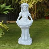 Trinx Statue Resin/Plastic in Gray | 28 H x 11 W x 9.25 D in | Wayfair 6AAE8C25A8F245D4808596279C9BA55A