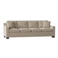 Latitude Run® Aceyon 102" Square Arm Sofa w/ Reversible Cushions Wood/Polyester in Brown | 35 H x 102 W x 38 D in | Wayfair