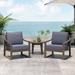Rosecliff Heights Outdoor Patio Chair w/ Cushions Wood in Gray/Brown | 29.5 H x 28.25 W x 28.5 D in | Wayfair 2B41982C2D9E42FC945D967700132EFC